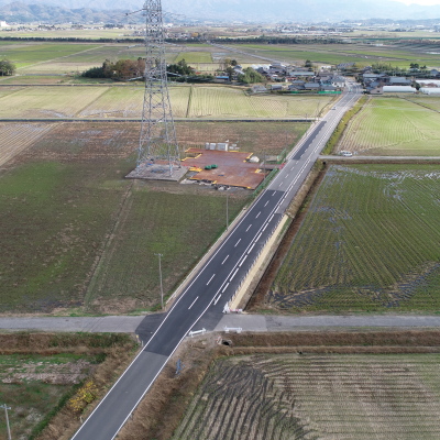 真野原拡幅道路改良工事